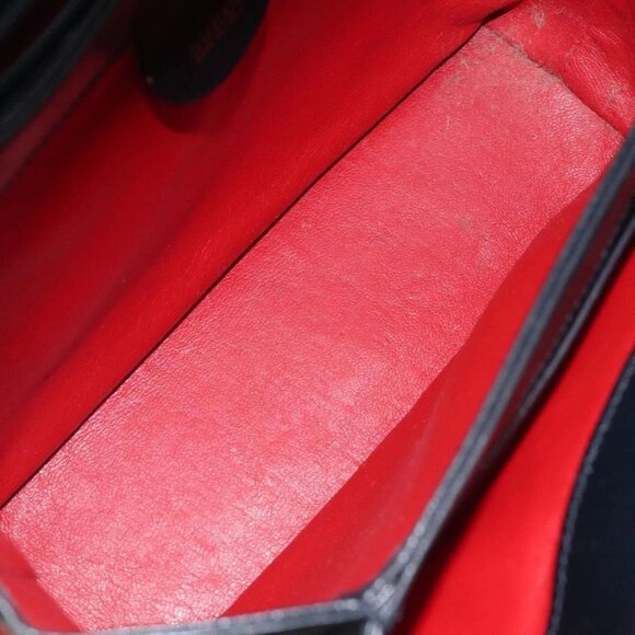 GUCCI Hand Bag Leather Navy Gold 000 1448 1269 Auth am8346 - Picture 12 of 14